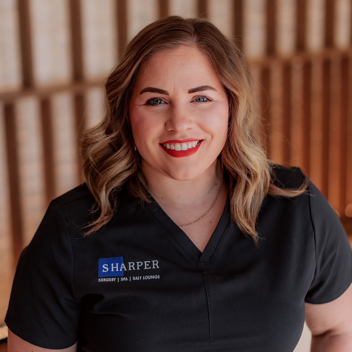Silhouette of a woman's profile and hair.
