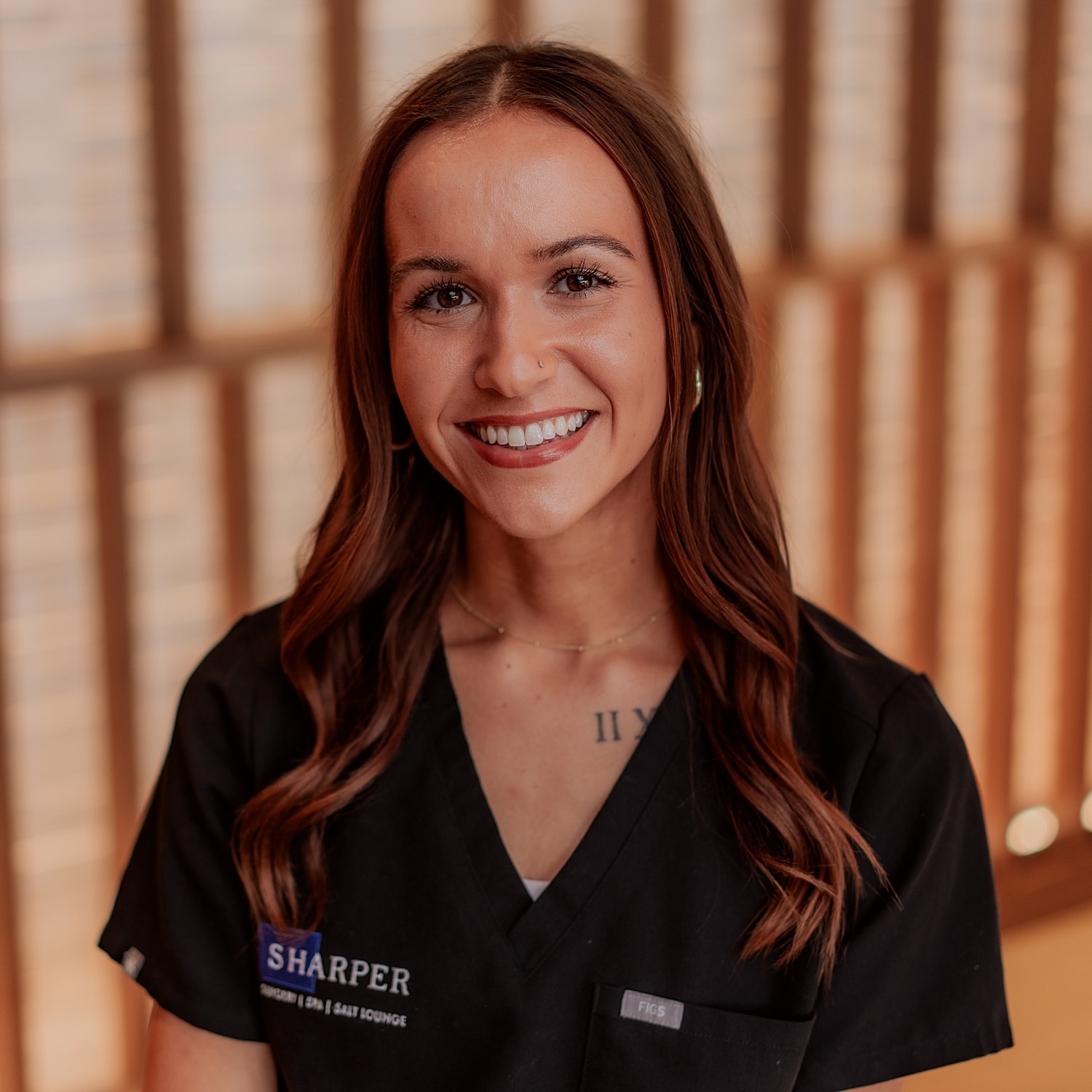 Silhouette of a woman with long hair.
