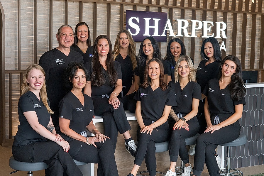 Team of professionals at Sharper Aesthetics clinic