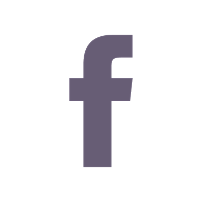 Facebook logo in purple color.