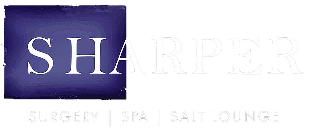 Sharper Surgery Spa Salt Lounge logo design