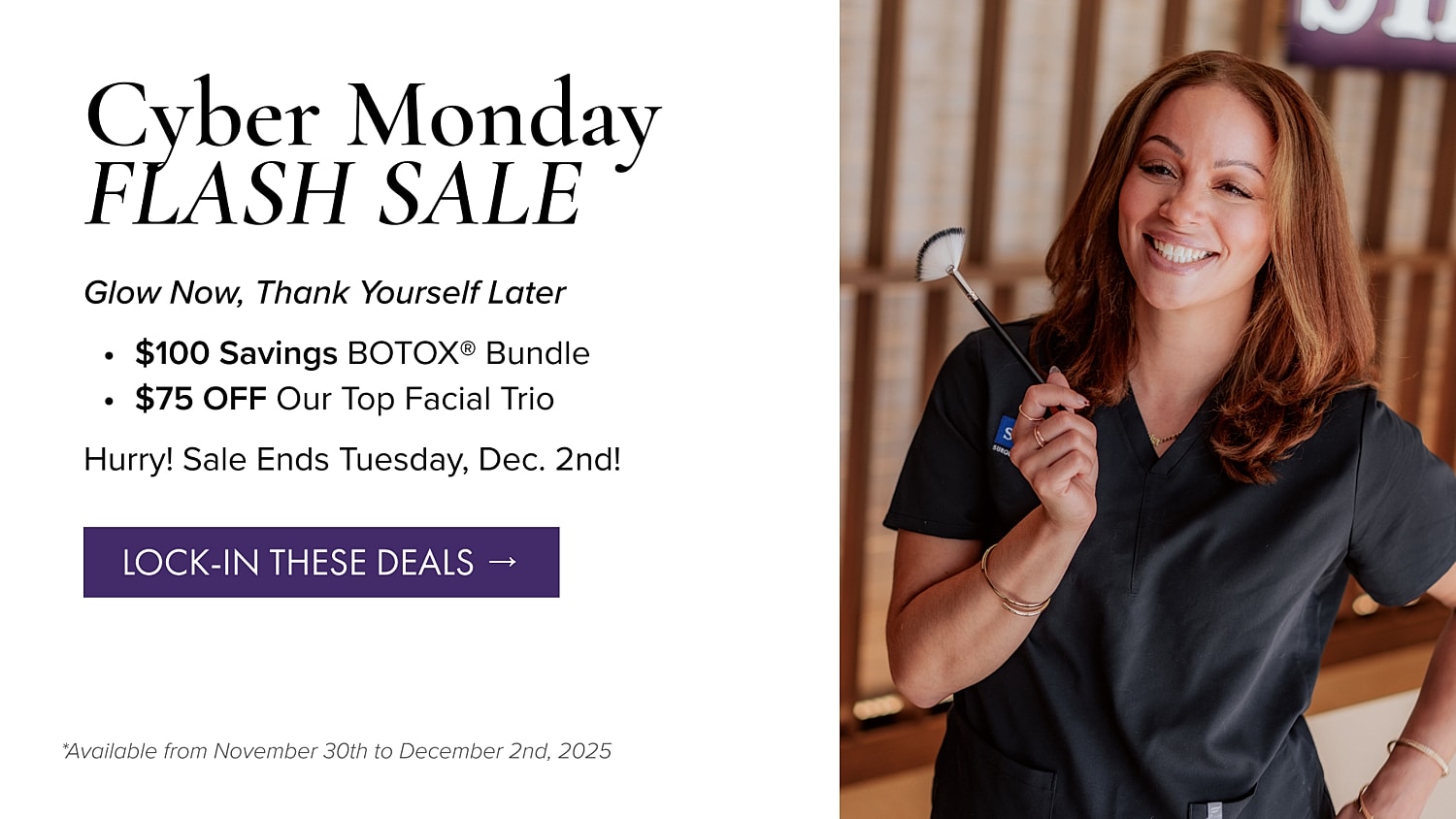 Promotional banner for beauty treatment gala event.