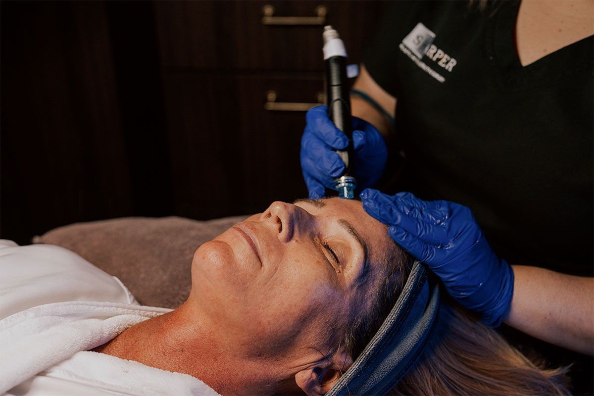 woman during Hydrafacial in Indianapolis